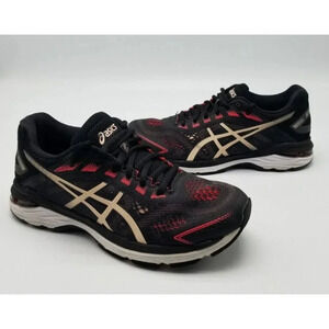 ASICS GT 2000 7 Black Pink Running Shoes Womens Size 8 Clean Condition No Insole